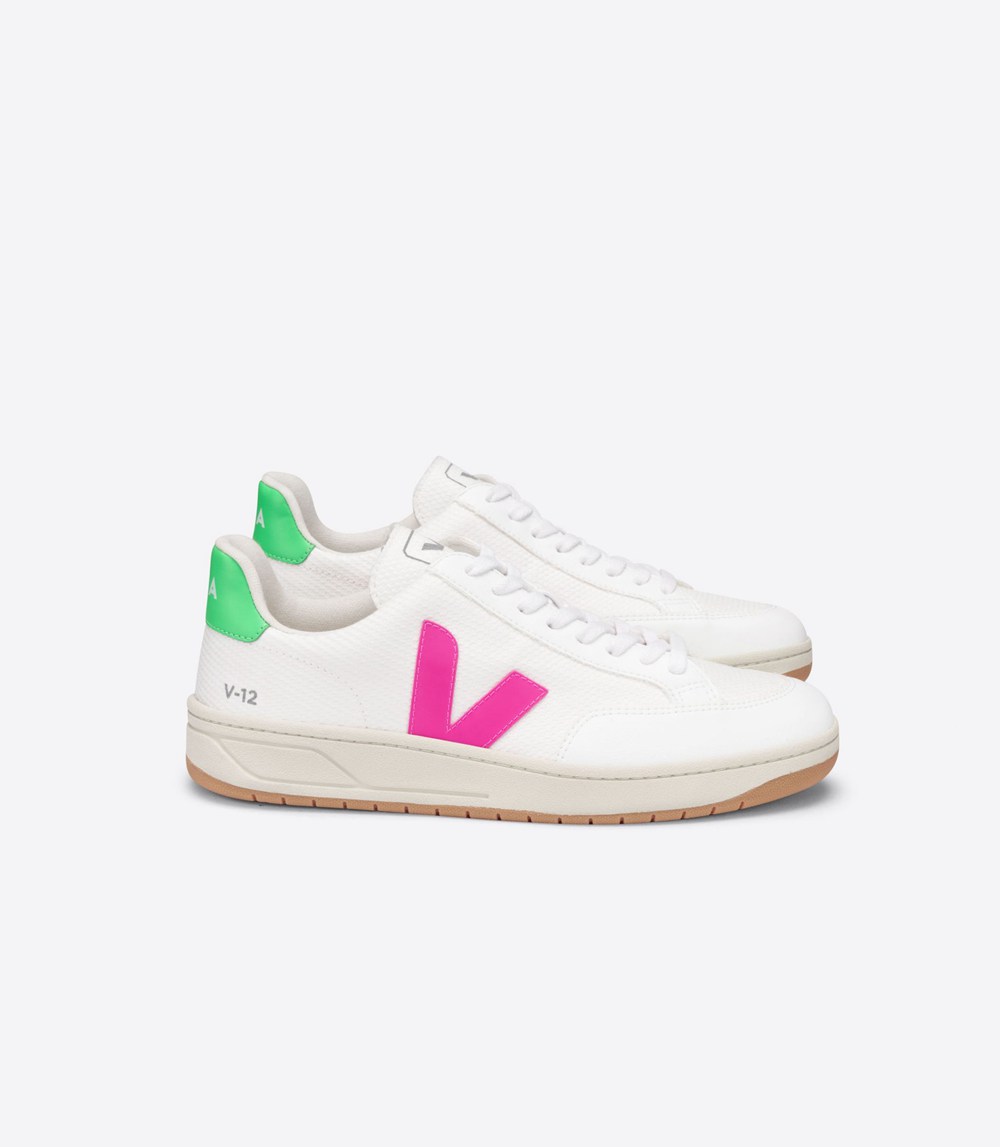 Veja Trainers Mens White - V-12 B-mesh - NIFC-73492